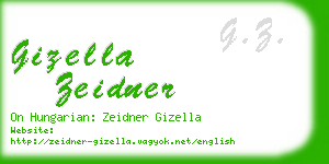 gizella zeidner business card